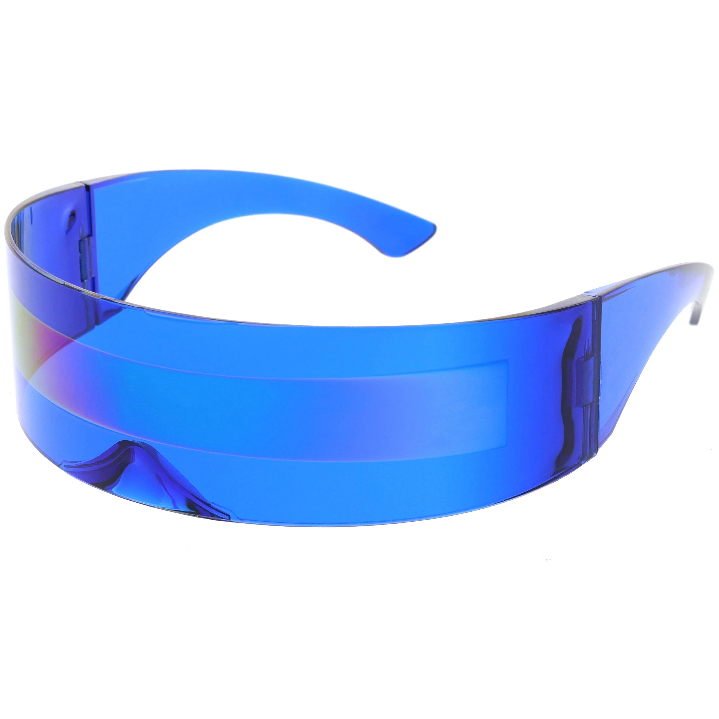 zeroUV Futuristic Retro Mirror Wrap Around Shield Sunglasses 8762 - Image 20
