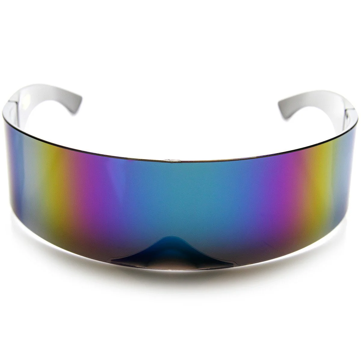 zeroUV Futuristic Retro Mirror Wrap Around Shield Sunglasses 8762 - Image 5