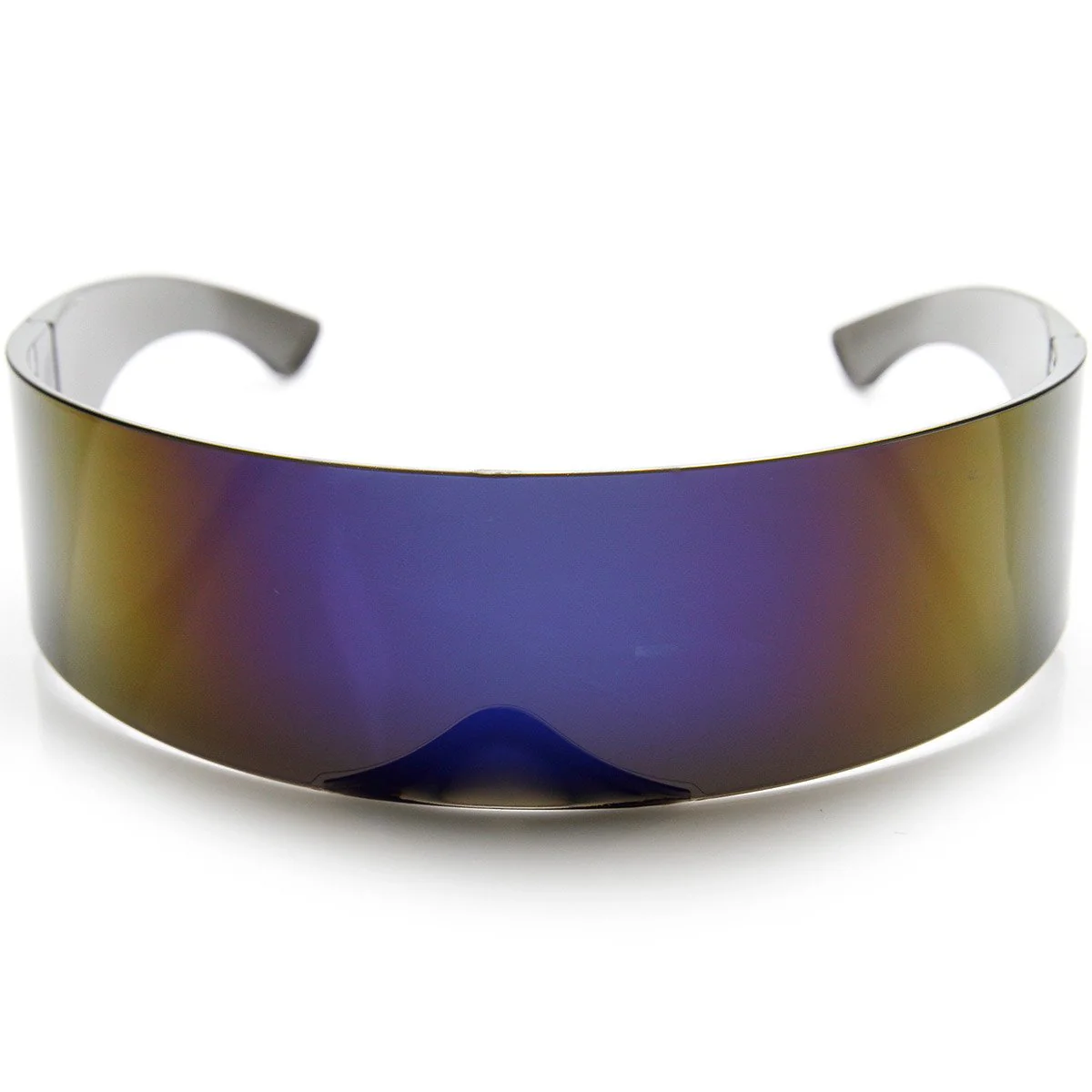 zeroUV Futuristic Retro Mirror Wrap Around Shield Sunglasses 8762 - Image 8