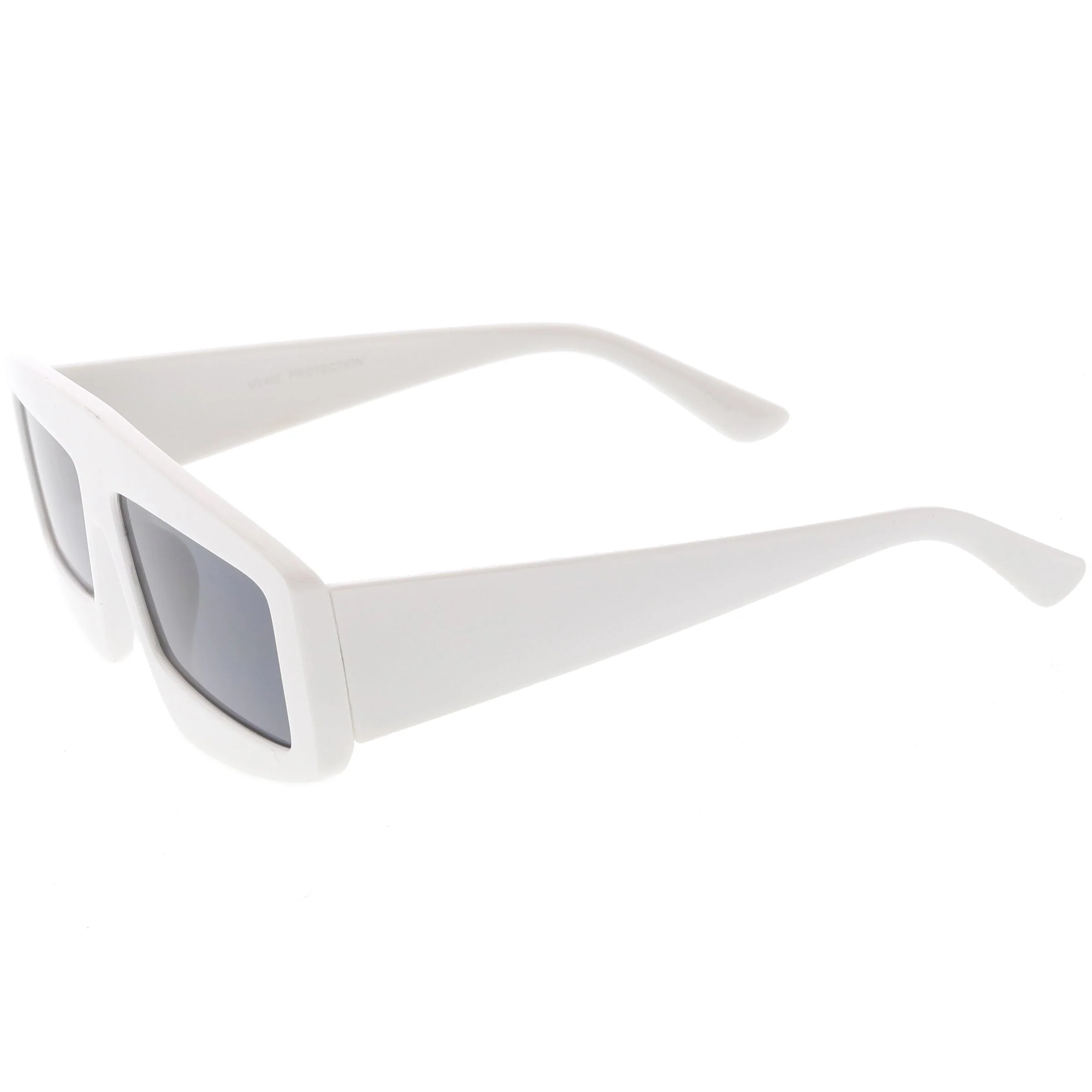 zeroUV Futuristic Retro Rectangle Block Flat Lens Sunglasses C752 - Image 12