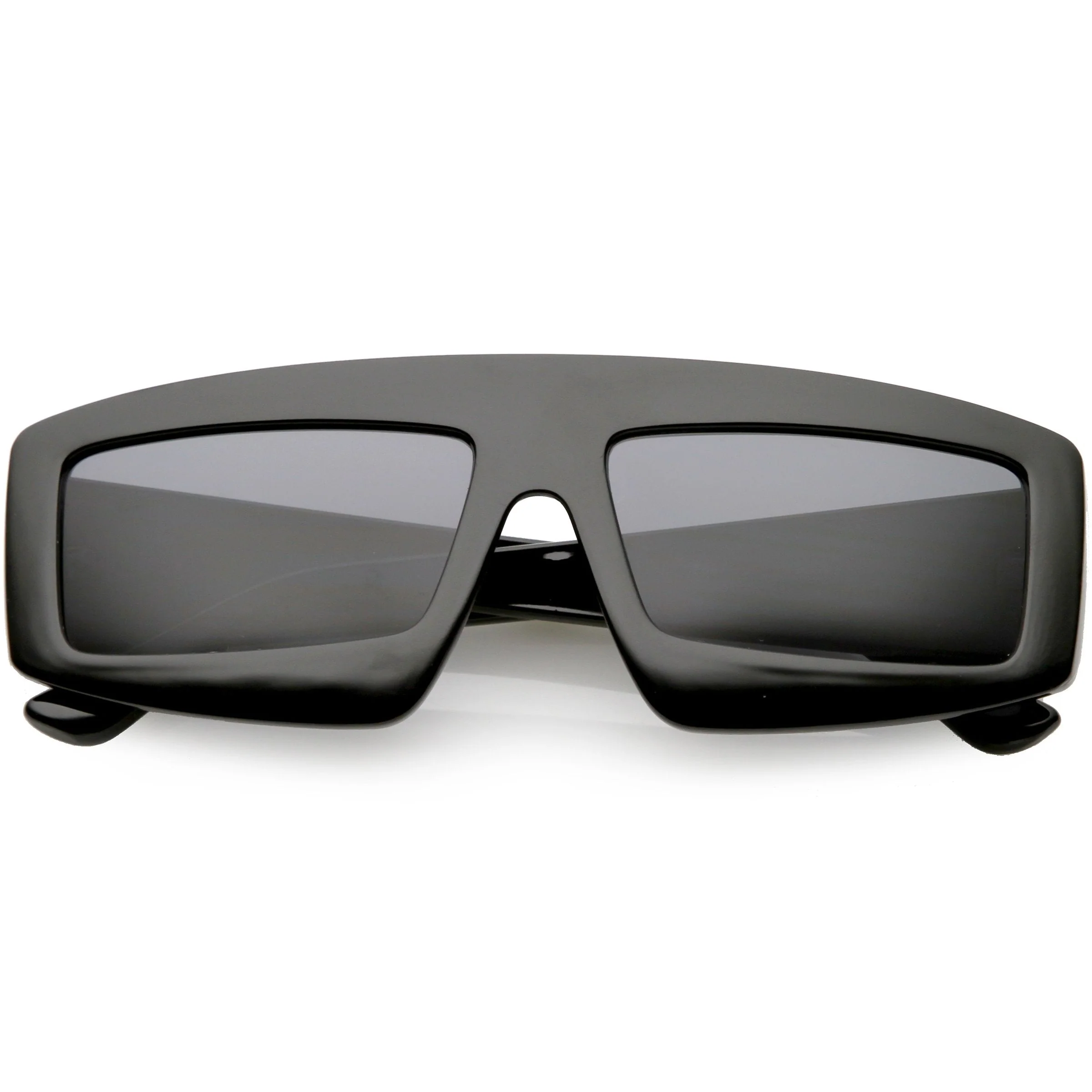zeroUV Futuristic Retro Rectangle Block Flat Lens Sunglasses C752 - Image 5