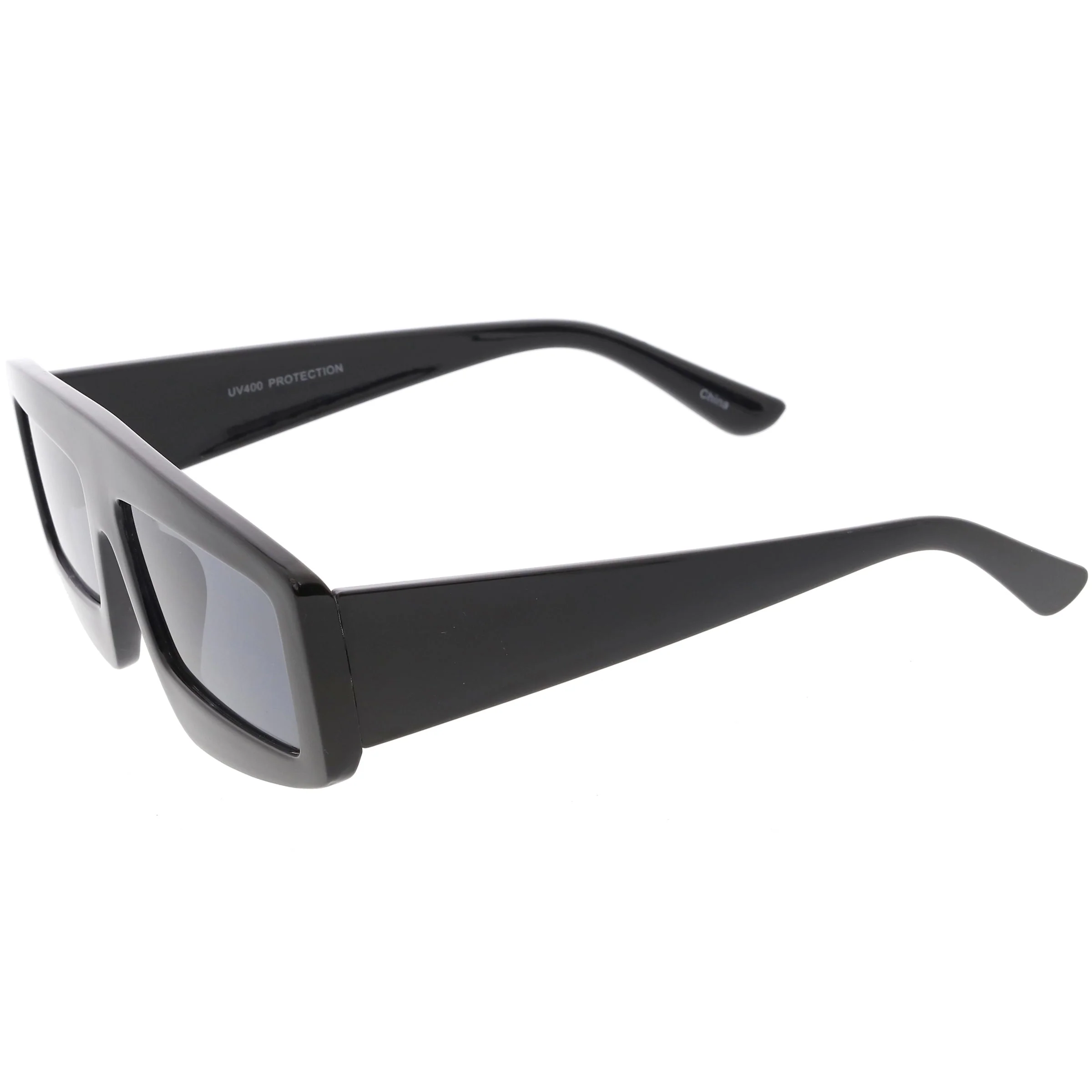 zeroUV Futuristic Retro Rectangle Block Flat Lens Sunglasses C752 - Image 7