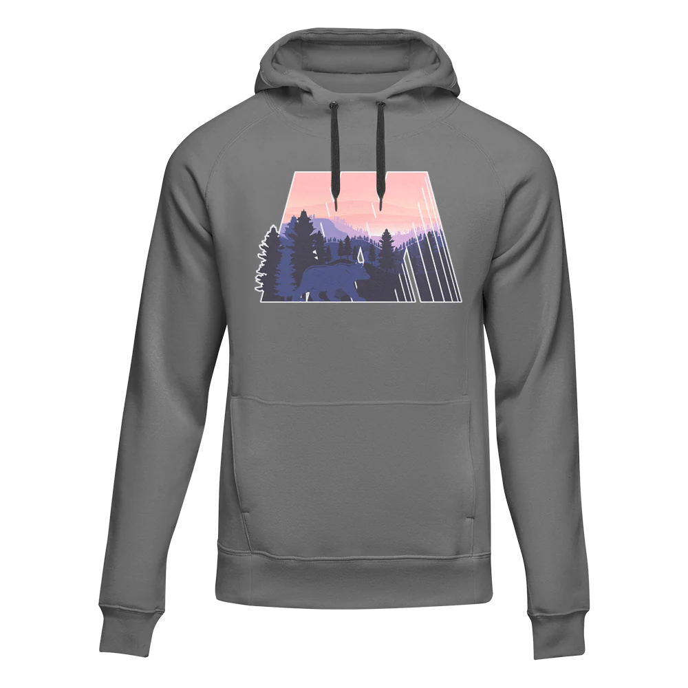 Outdoorzees Geometric Camping Adult Fleece Hoodie