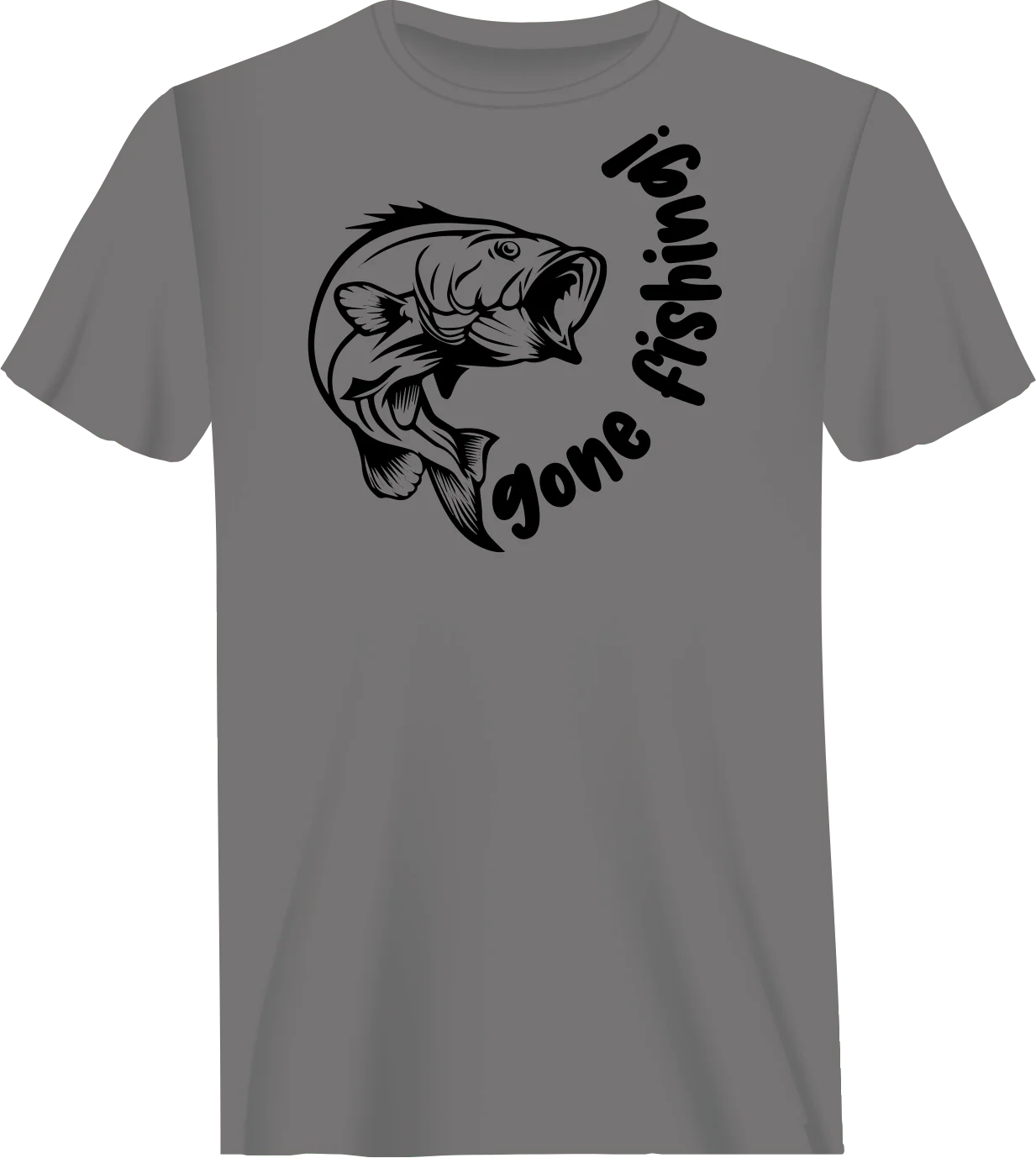 Outdoorzees Gone Fishing v1 Man T-Shirt - Image 2