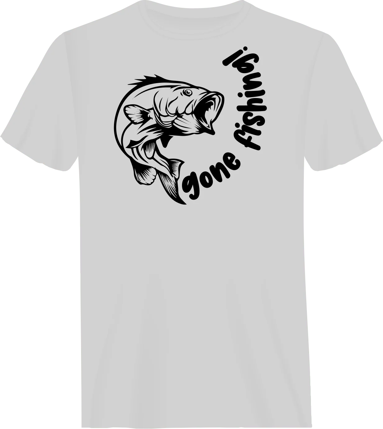 Outdoorzees Gone Fishing v1 Man T-Shirt - Image 3