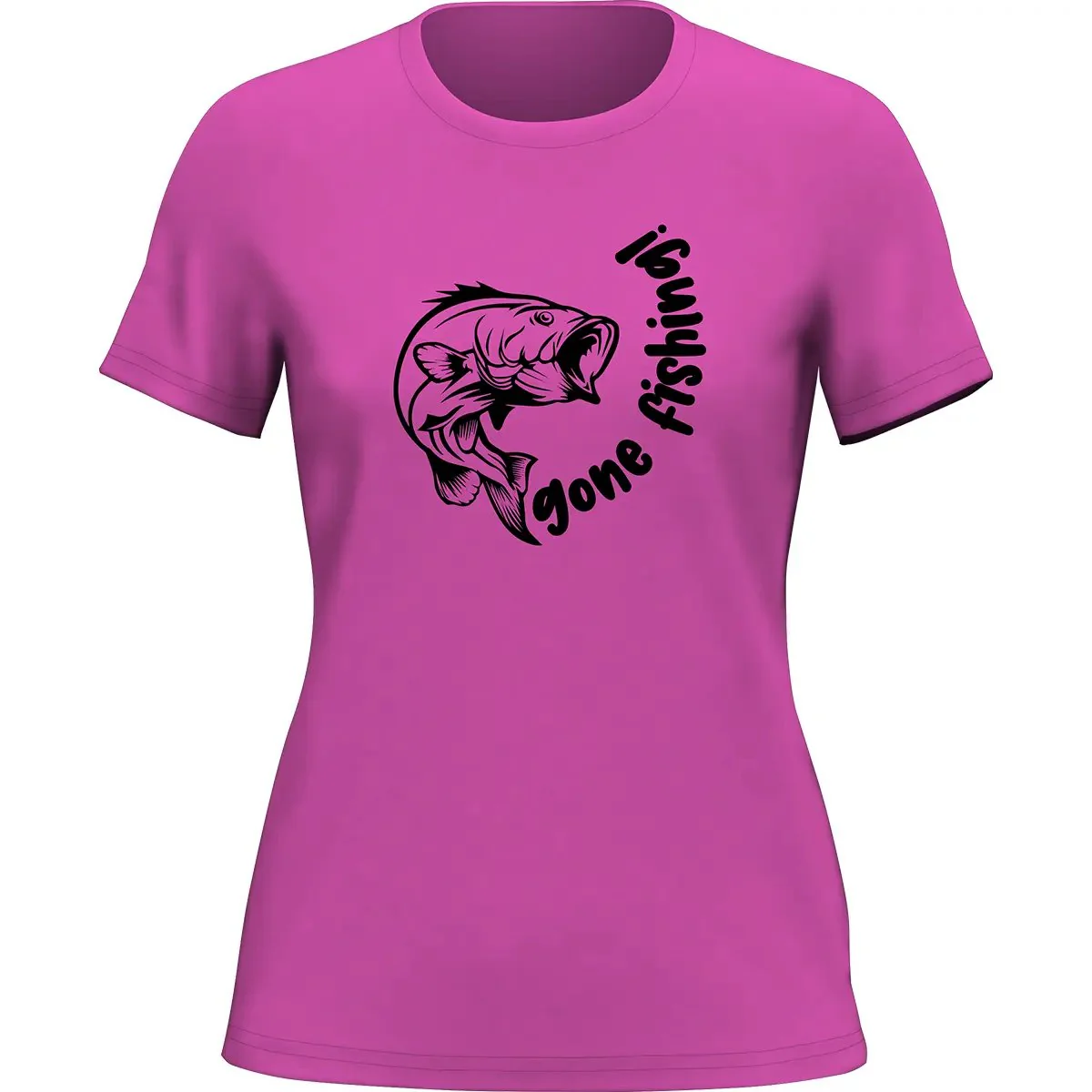 Outdoorzees Gone Fishing v1 T-Shirt for Women - Image 3