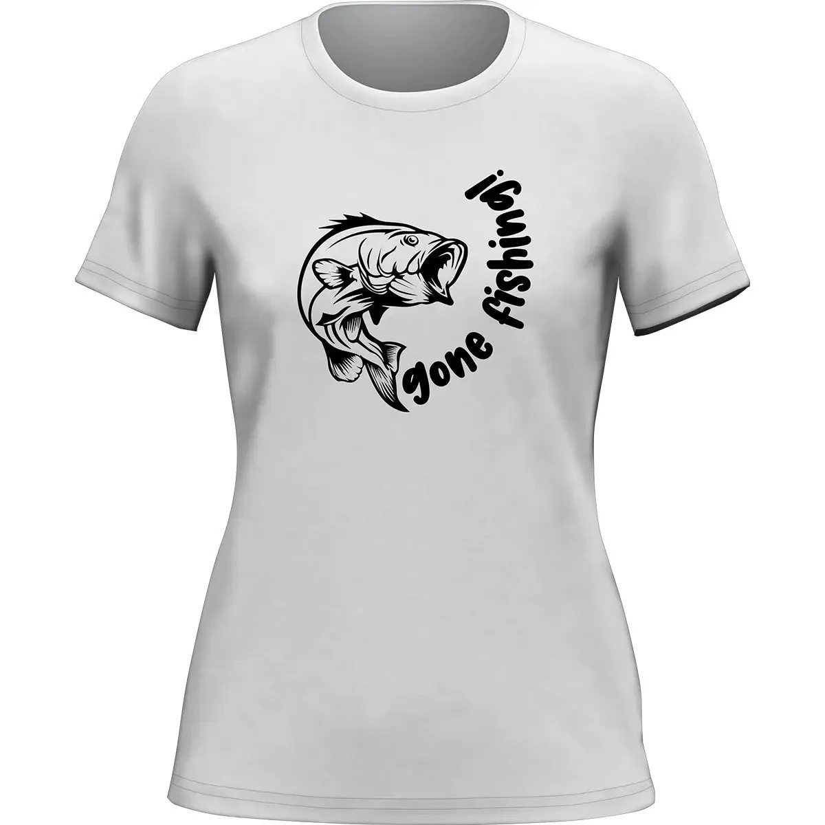Outdoorzees Gone Fishing v1 T-Shirt for Women - Image 4