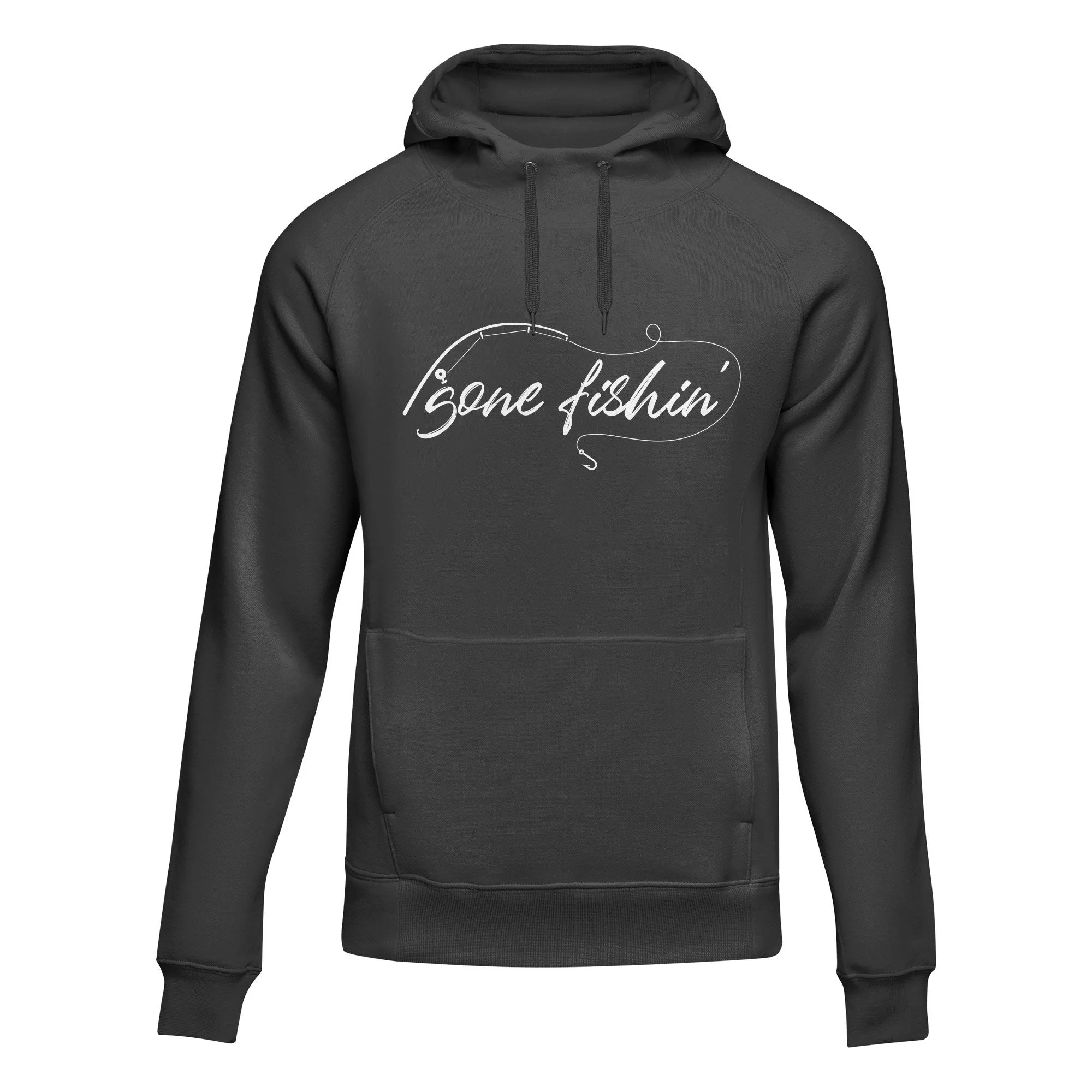 Outdoorzees Gone Fishing v2' Adult Fleece Hoodie