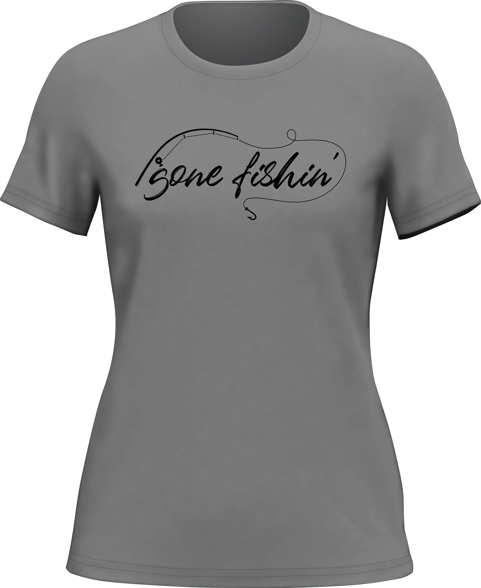 Outdoorzees Gone Fishing v2 T-Shirt for Women - Image 2