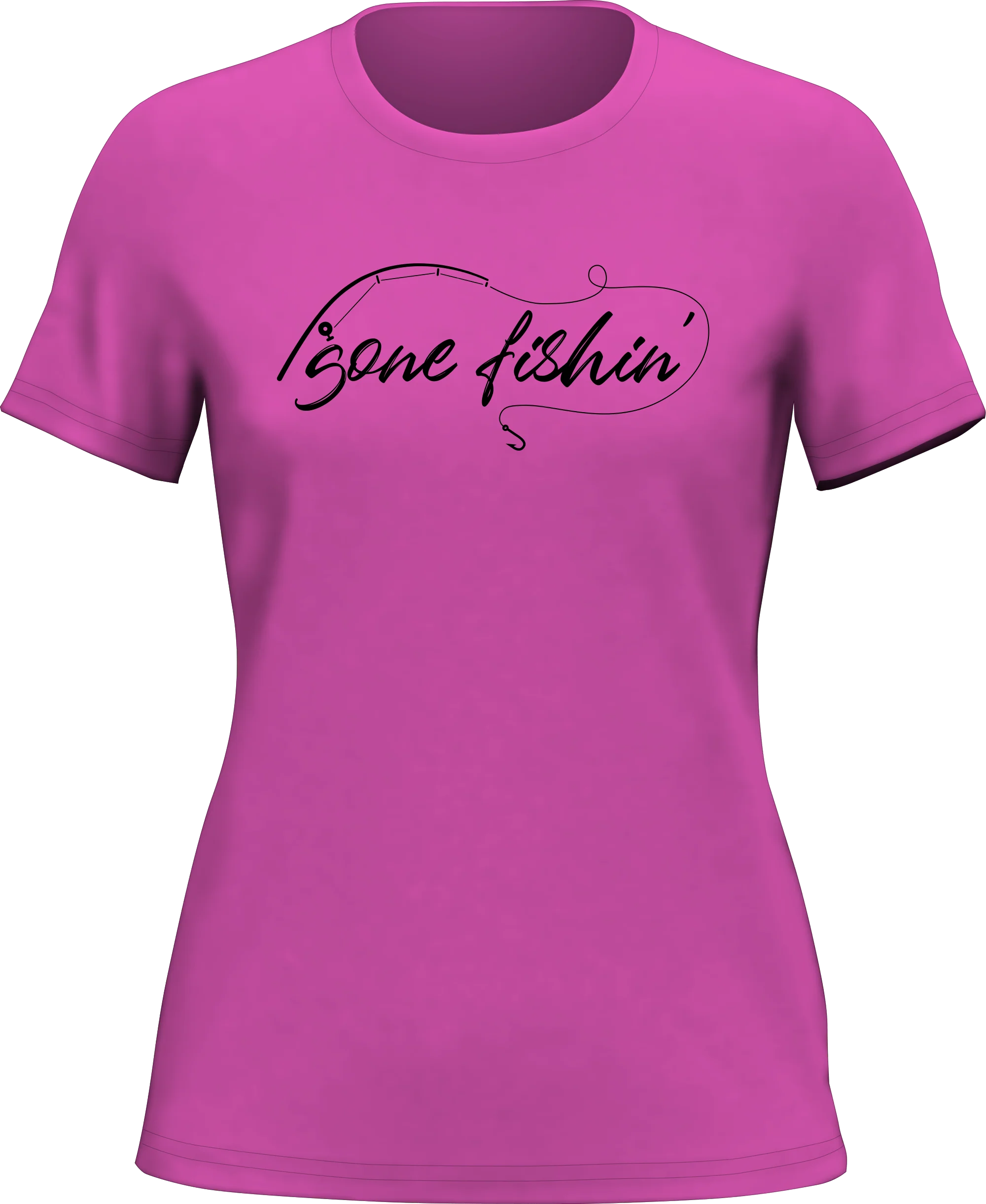 Outdoorzees Gone Fishing v2 T-Shirt for Women - Image 4