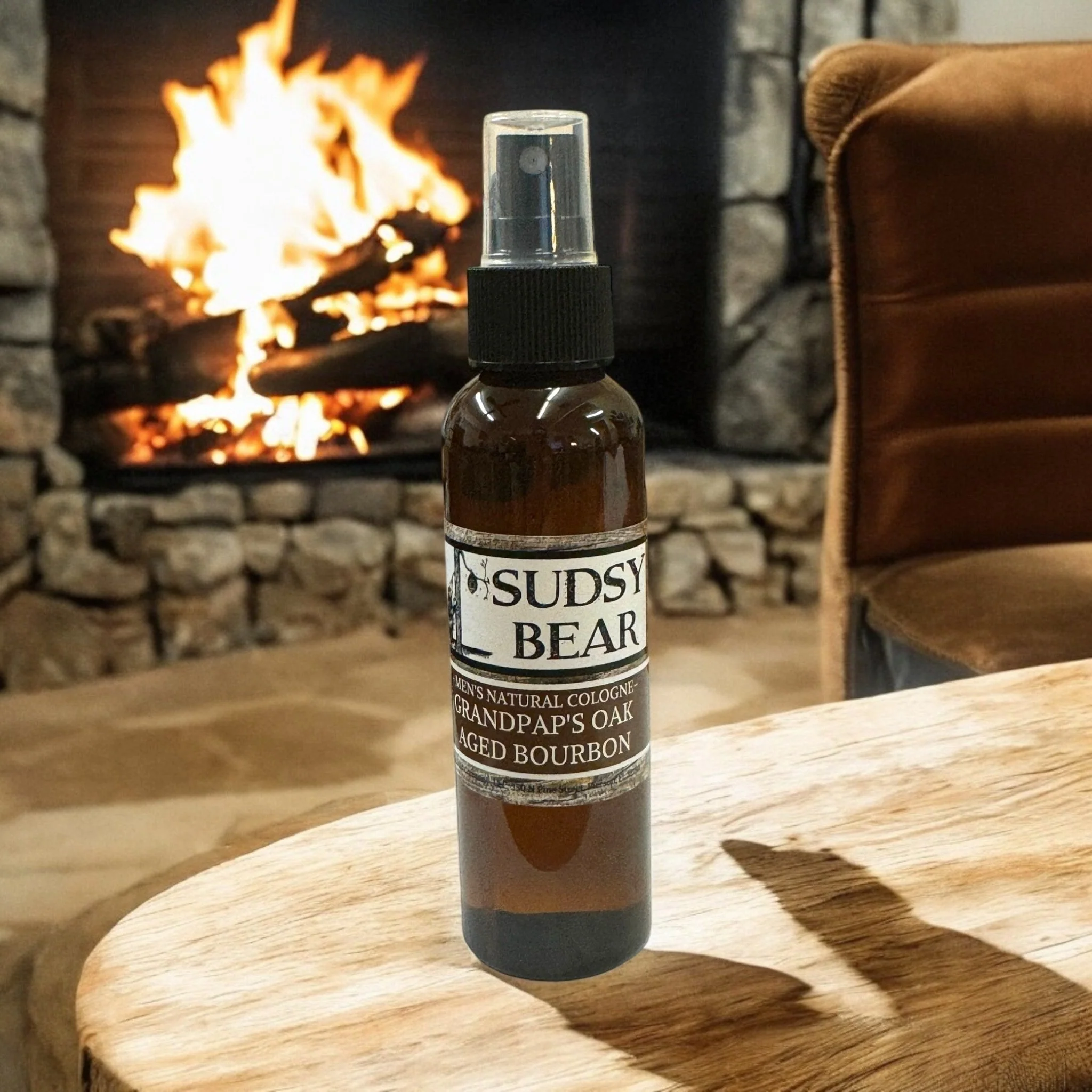 Sudsy Bear  - Grandpap's Oak Aged Bourbon-Natural Cologne - Image 3