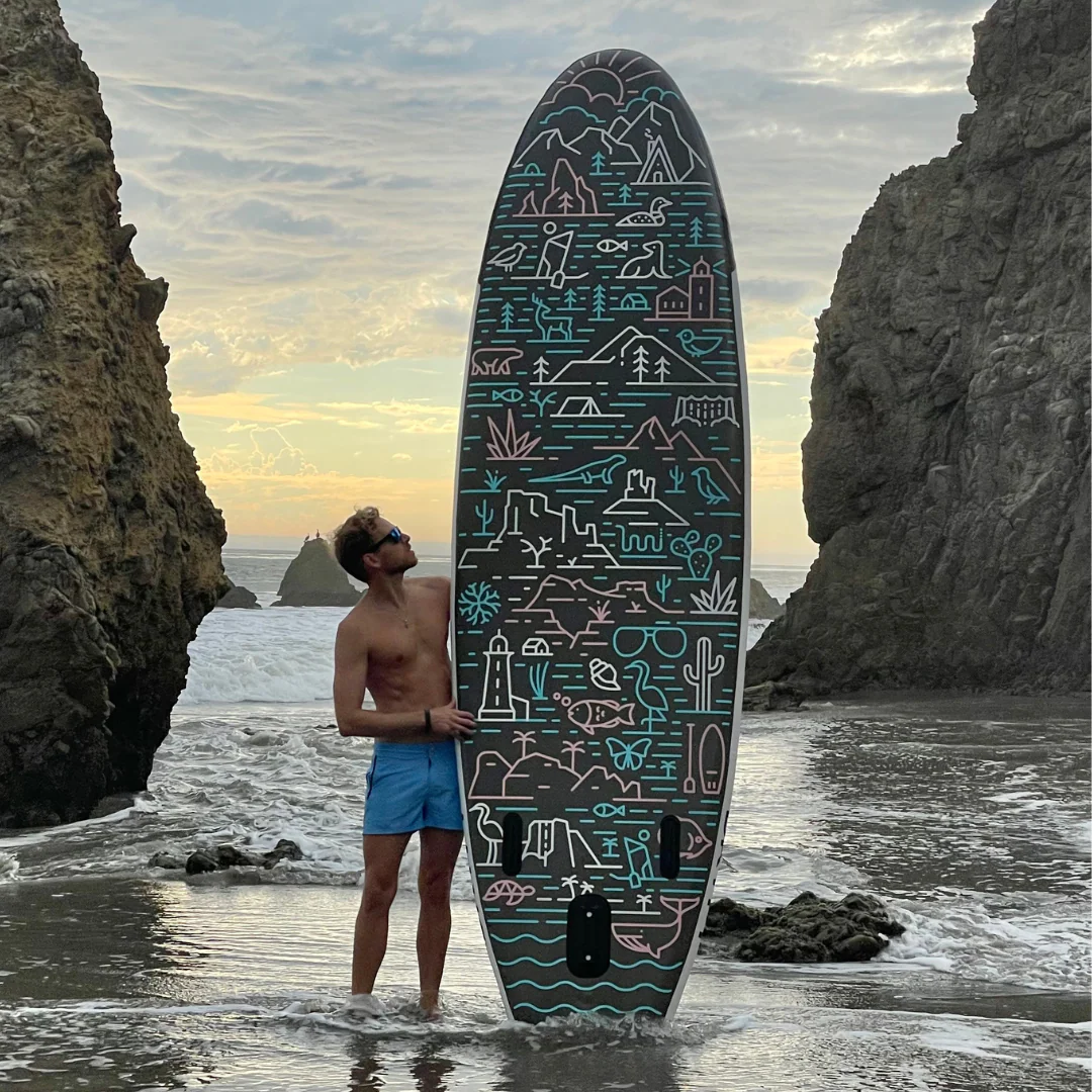 SolVida GrandSol Oasis Pack: 11' 4'' Inflatable Paddle Board + Paddle, Pump, Detachable Fin, & Carrying Case - Image 2