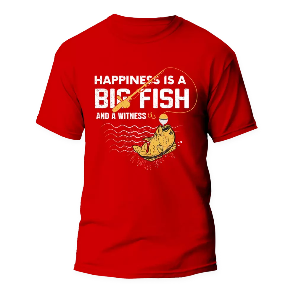 Outdoorzees Happiness Is A Big Fish Man T-Shirt - Image 3