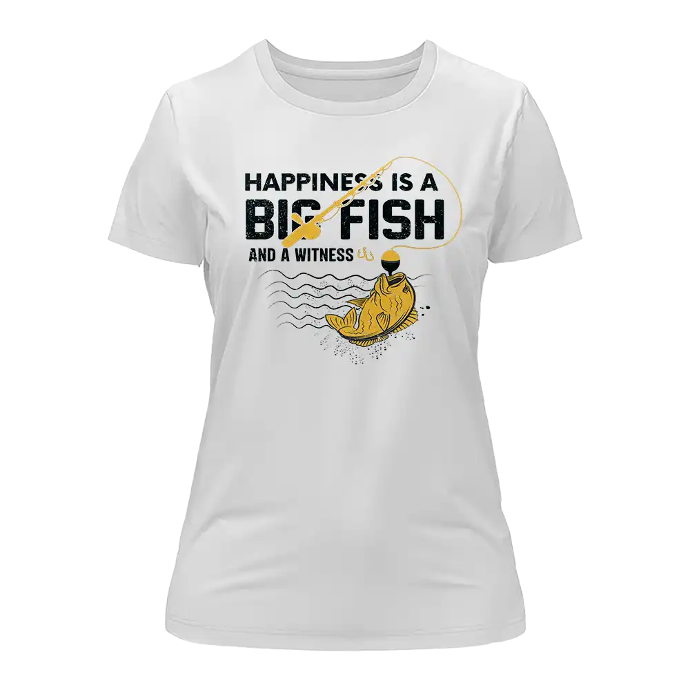 Outdoorzees Happiness Is A Big Fish T-Shirt for Women - Image 2