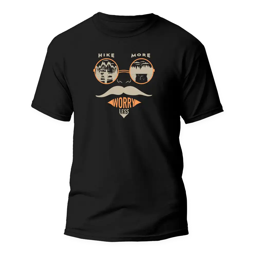 Outdoorzees Hike More Worry Less Man T-Shirt - Image 3
