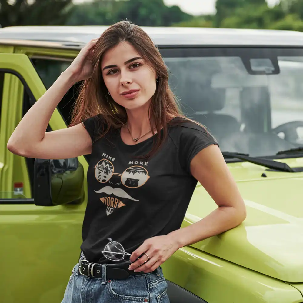 Outdoorzees Hike More Worry Less T-Shirt for Women - Image 5