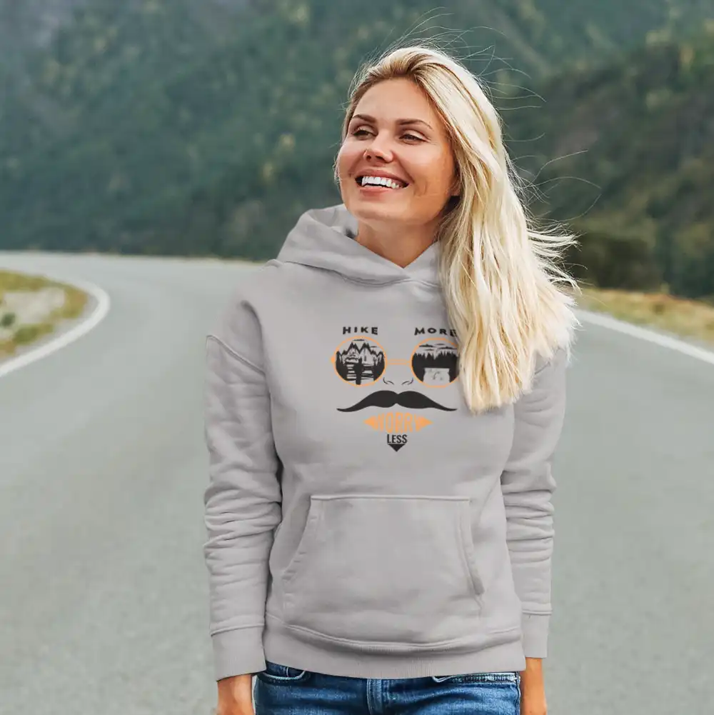 Outdoorzees Hike More Worry Less Unisex Hoodie - Image 4