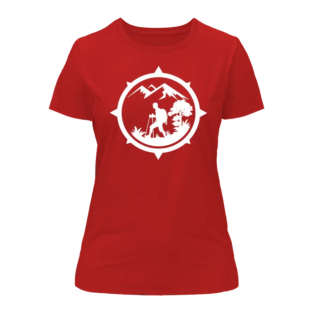 Outdoorzees Hiking Mountain Compass T-Shirt for Women - Image 3
