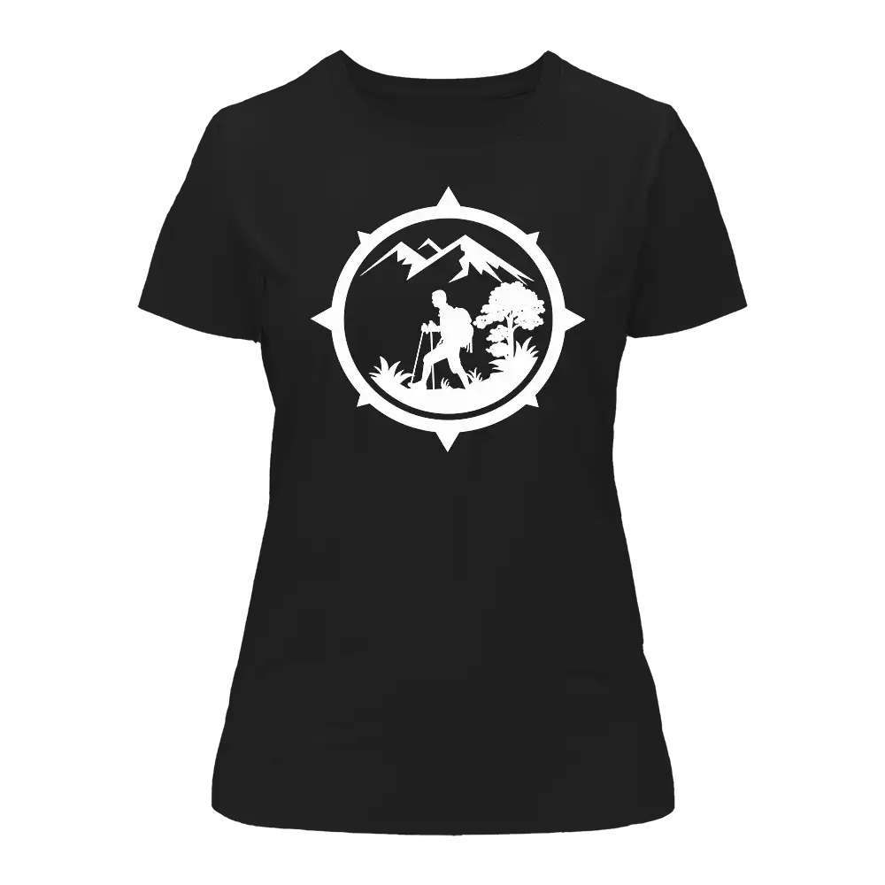 Outdoorzees Hiking Mountain Compass T-Shirt for Women - Image 4