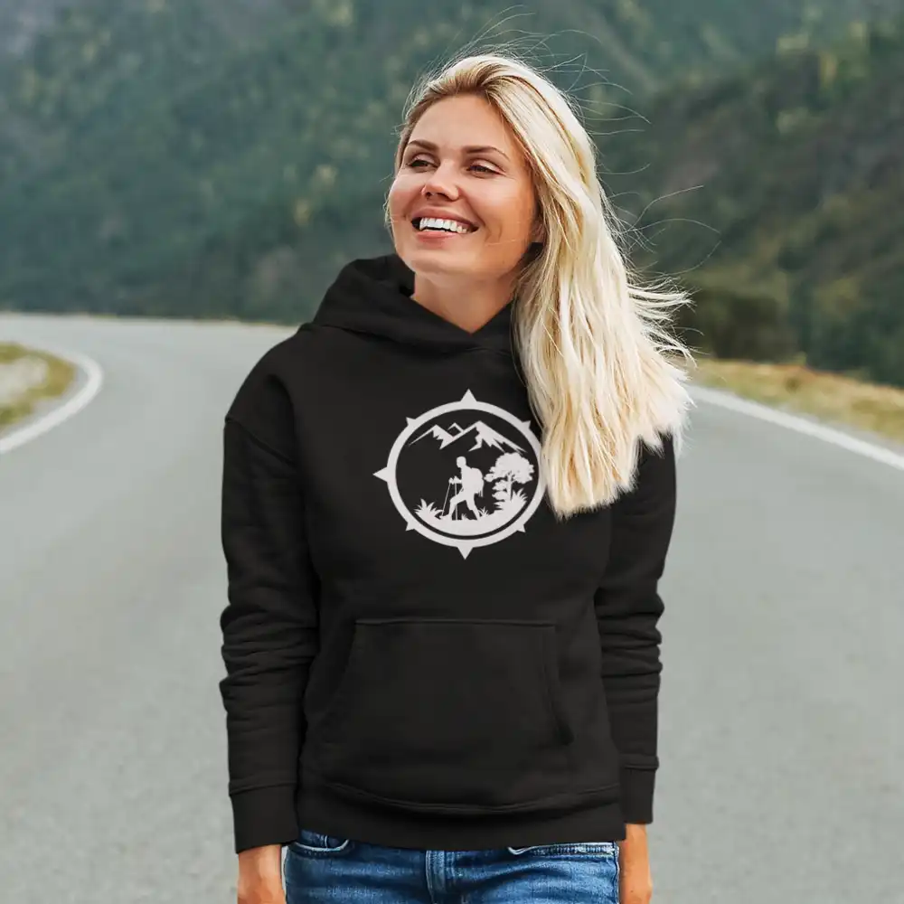 Outdoorzees Hiking Mountain Compass Unisex Hoodie - Image 6