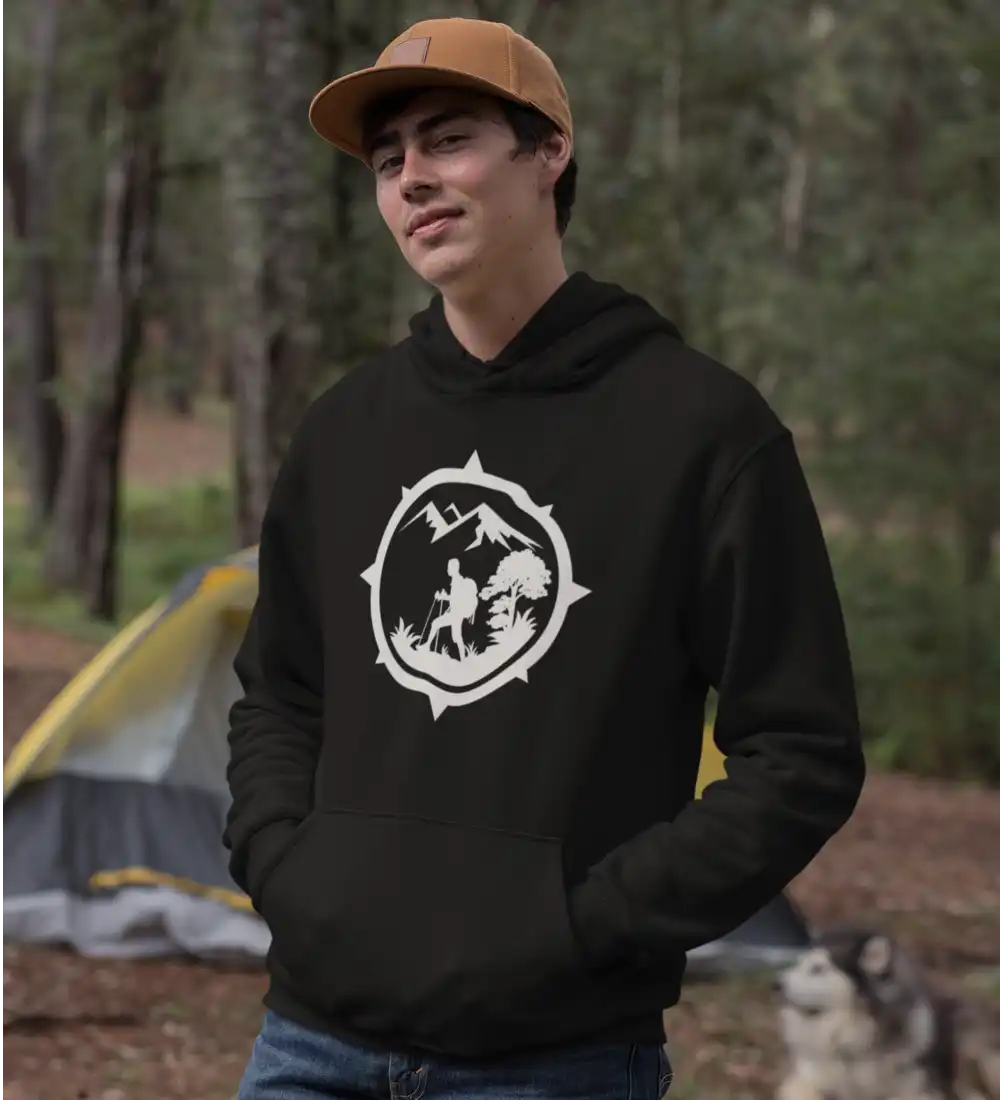 Outdoorzees Hiking Mountain Compass Unisex Hoodie - Image 7