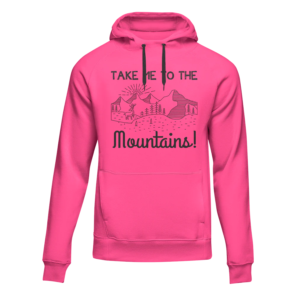 Outdoorzees Hiking Take Me To The Mountains Adult Fleece Hoodie - Image 4