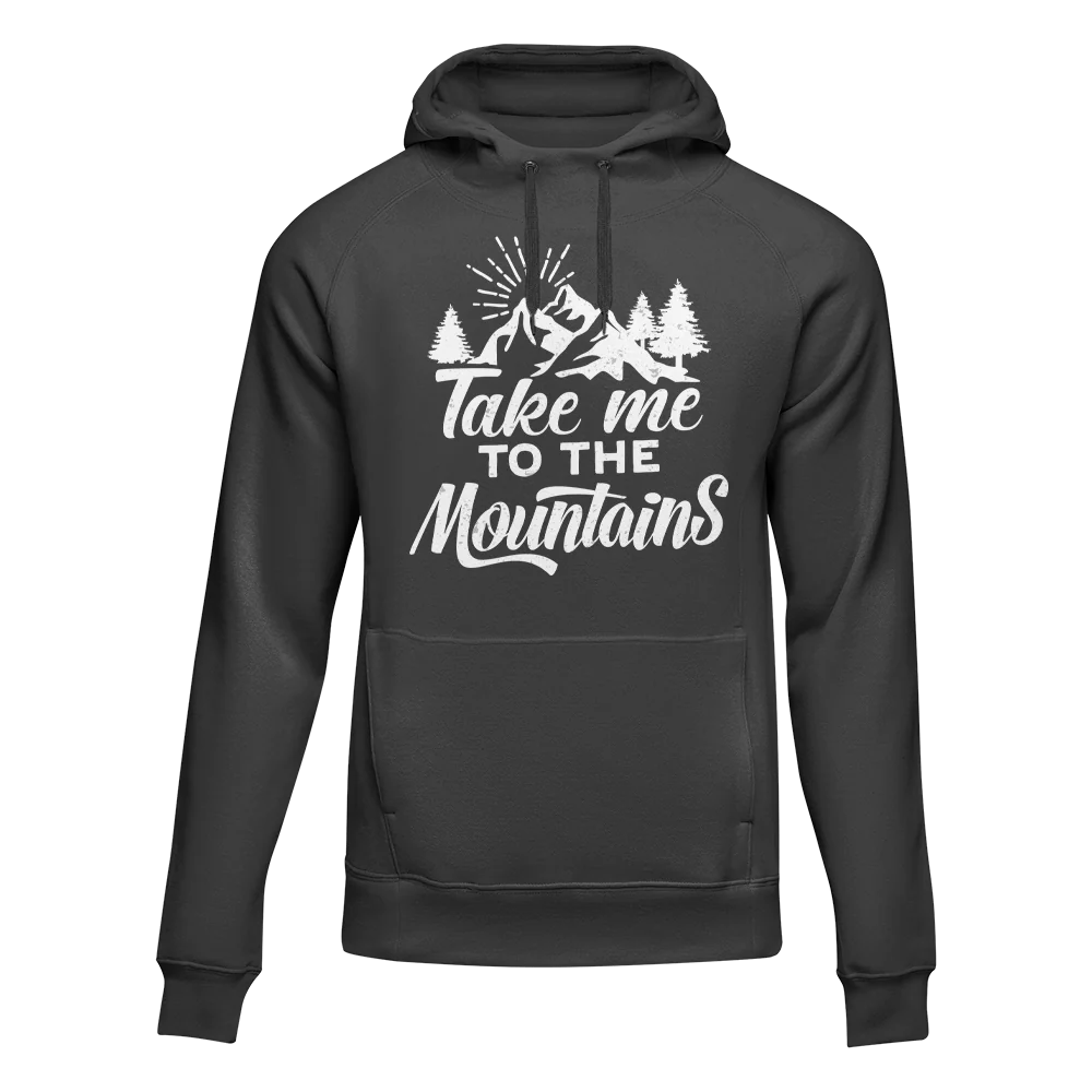 Outdoorzees Hiking Take Me To The Mountains Adult Fleece Hoodie