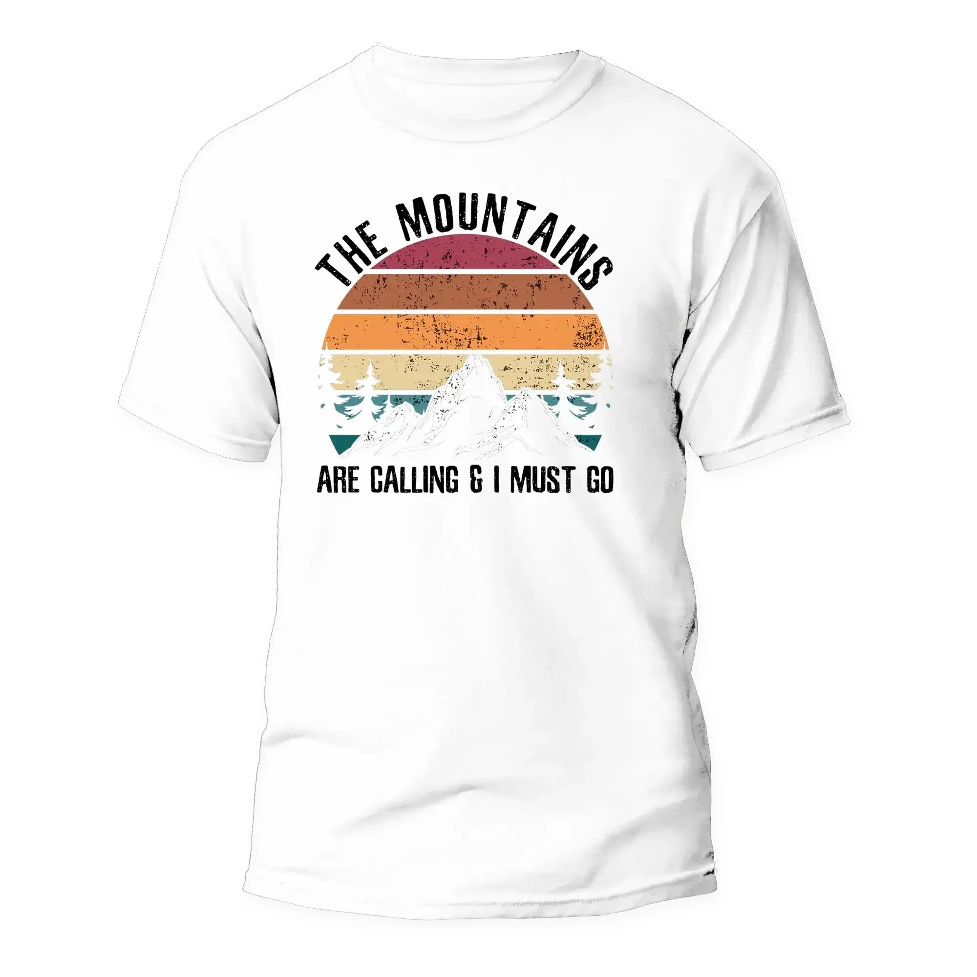 Outdoorzees Hiking The Mountains Are Calling T-Shirt - Image 3