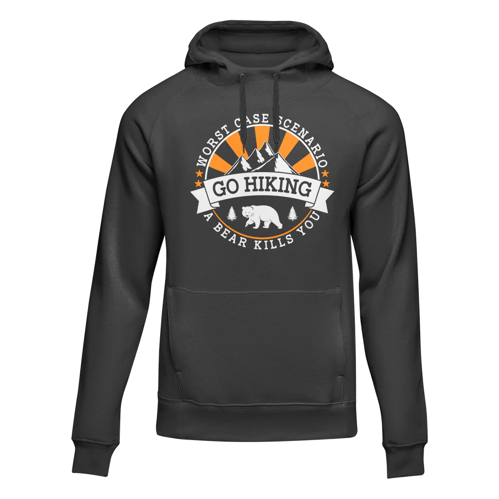 Outdoorzees Hiking Worst Case Scenario Adult Fleece Hoodie
