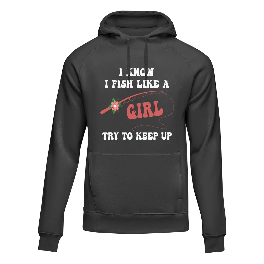 Outdoorzees I Fish Like A Girl Unisex Hoodie - Image 2