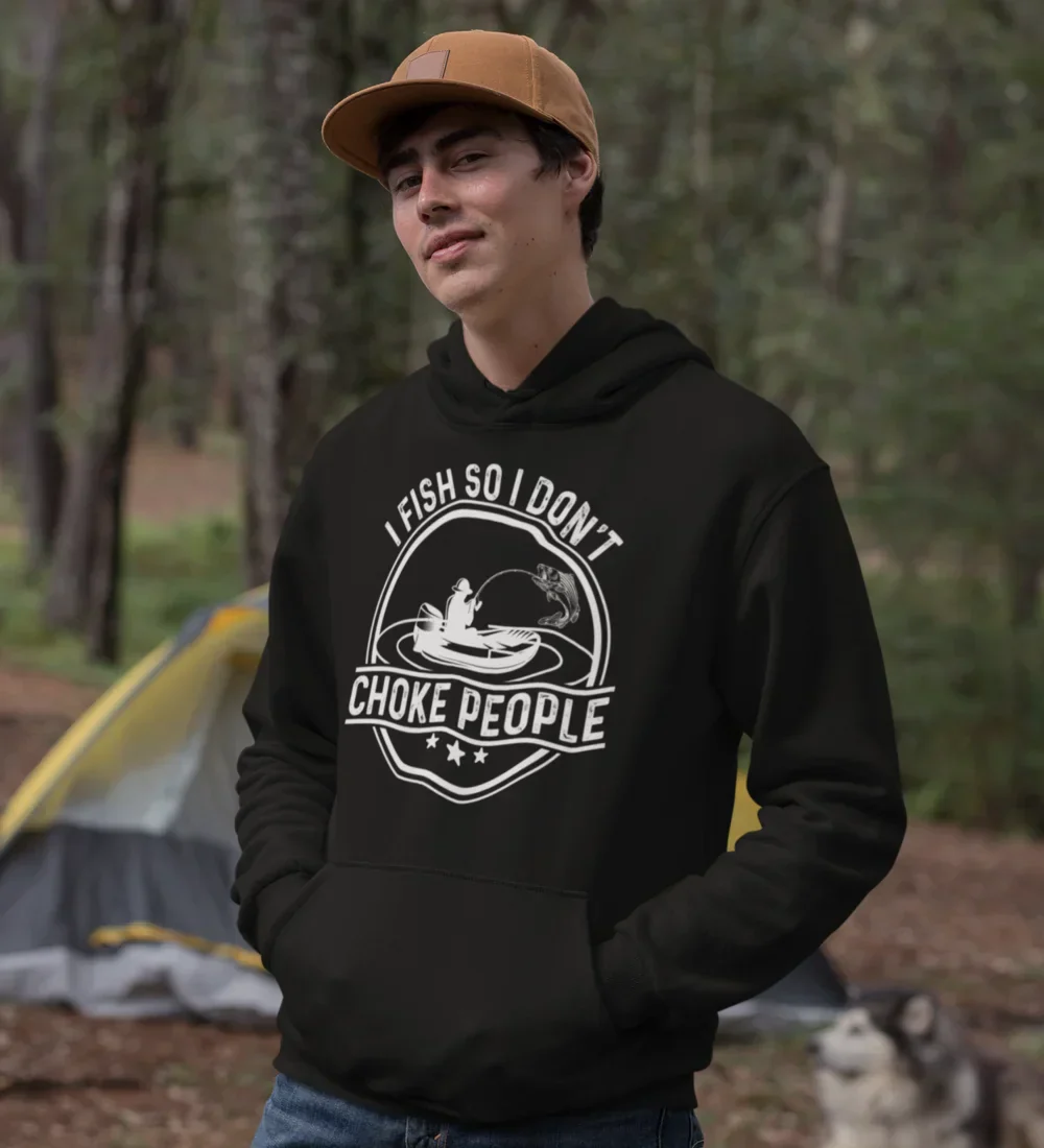 Outdoorzees I Fish So I Don't Choke People v2 Unisex Hoodie - Image 6