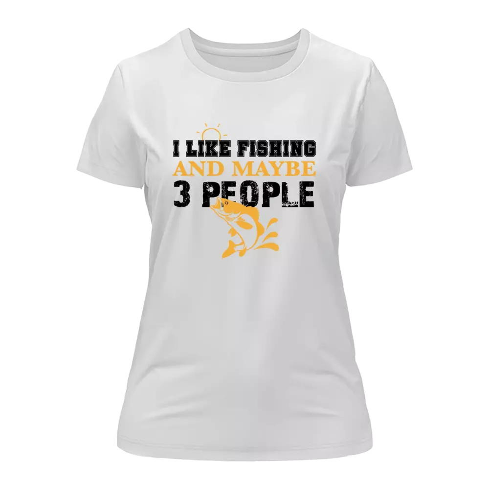 Outdoorzees I Like Fishing And Maybe Like 3 People T-Shirt for Women - Image 2