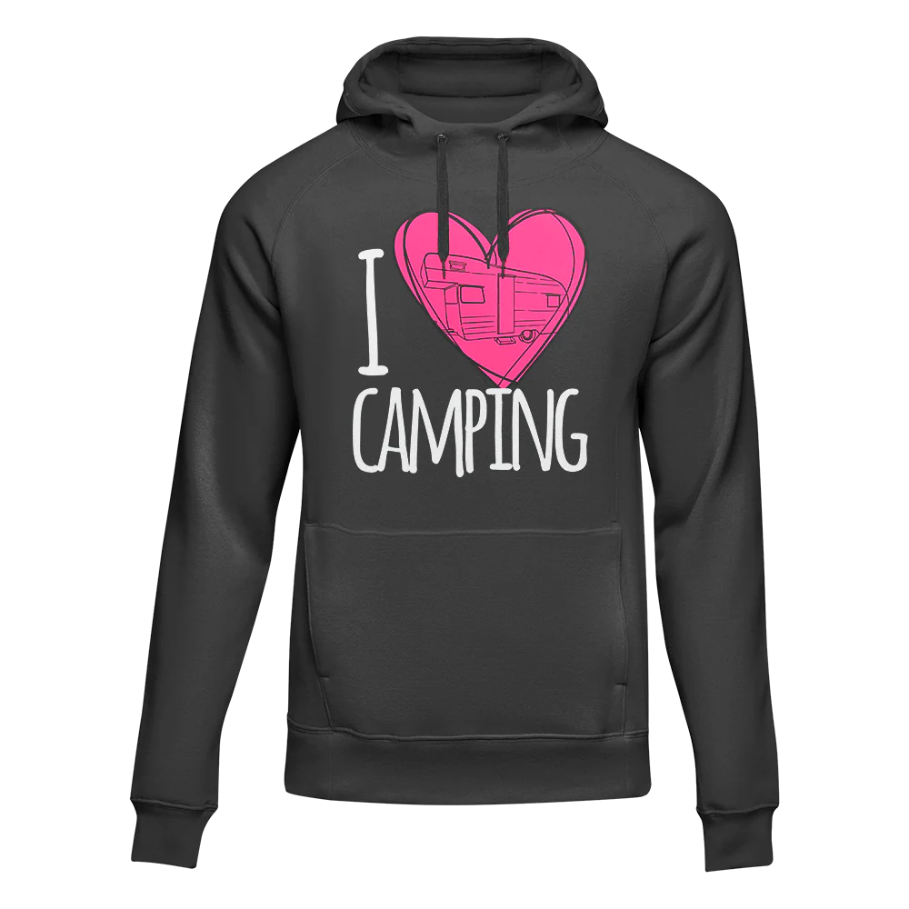 Outdoorzees I Love Camping Adult Fleece Hoodie