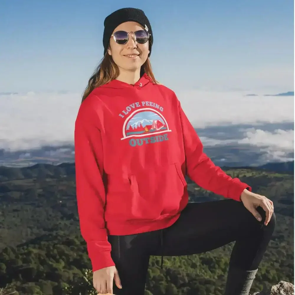 Outdoorzees I Love Peeing Outside Adult Women Fleece Hoodie - Image 2