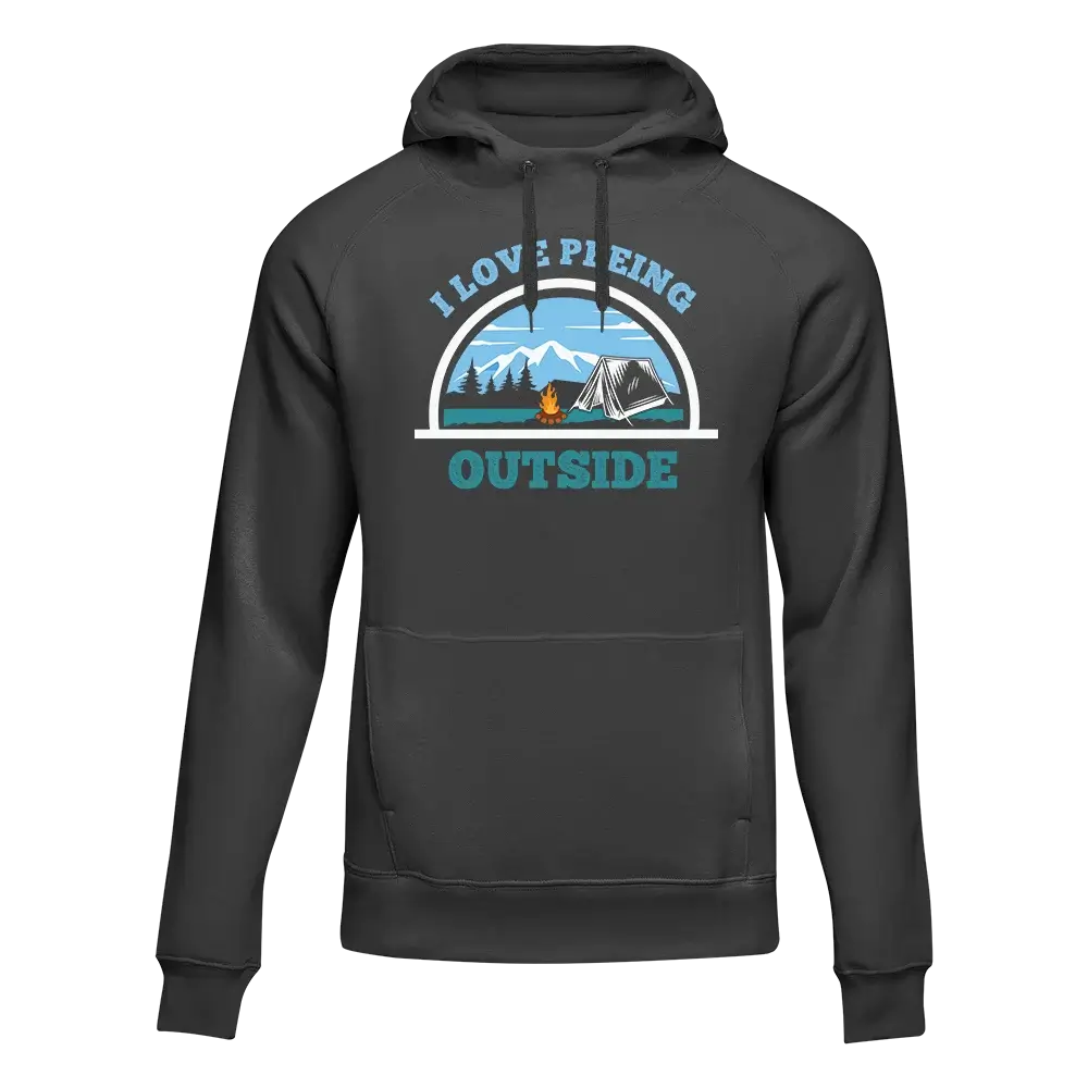 Outdoorzees I Love Peeing Outside Men Adult Fleece Hoodie - Image 3