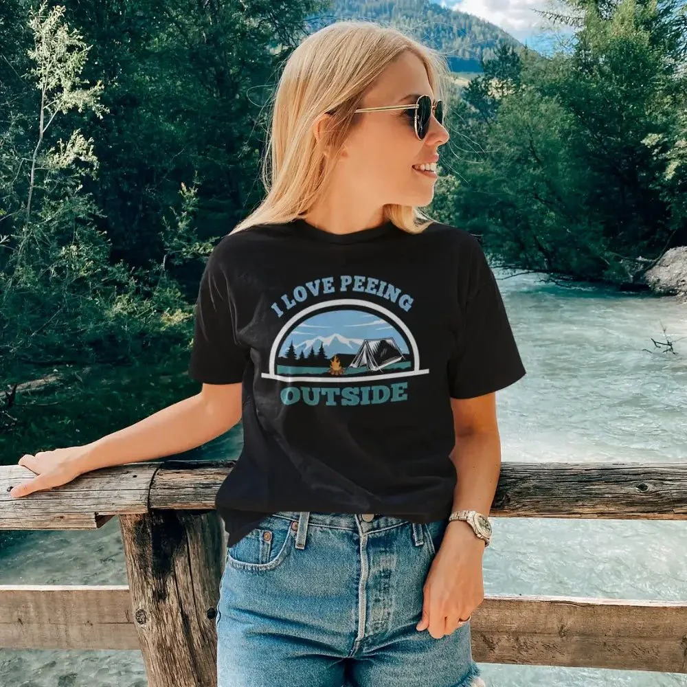 Outdoorzees I Love Peeing Outside T-Shirt for Women - Image 4