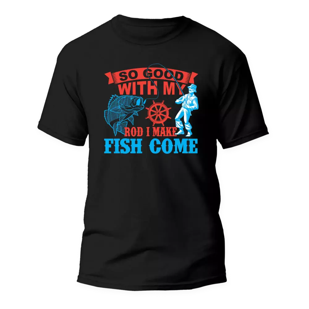 Outdoorzees I Make Fish Come Man T-Shirt - Image 2
