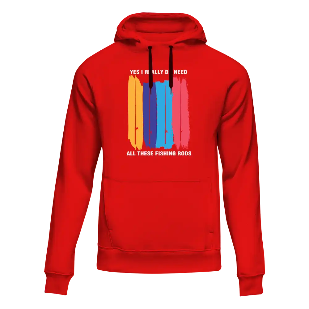 Outdoorzees I Really Need All These Fishing Rods Unisex Hoodie - Image 3