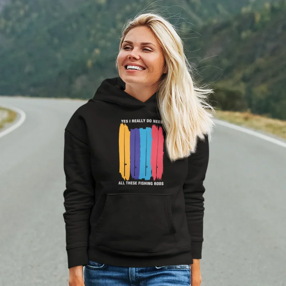 Outdoorzees I Really Need All These Fishing Rods Unisex Hoodie - Image 5