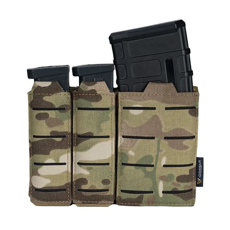 IDOGEAR Tactical Triple Mag Pouch MOLLE, Fits 5.56 & 9mm Magazines, Multi-Color - Image 12