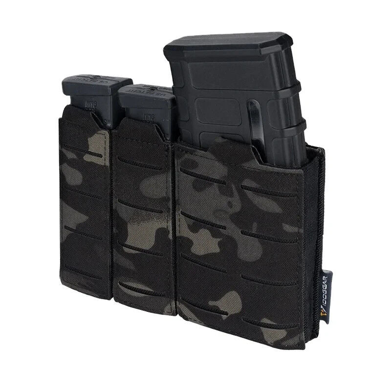 IDOGEAR Tactical Triple Mag Pouch MOLLE, Fits 5.56 & 9mm Magazines, Multi-Color - Image 13