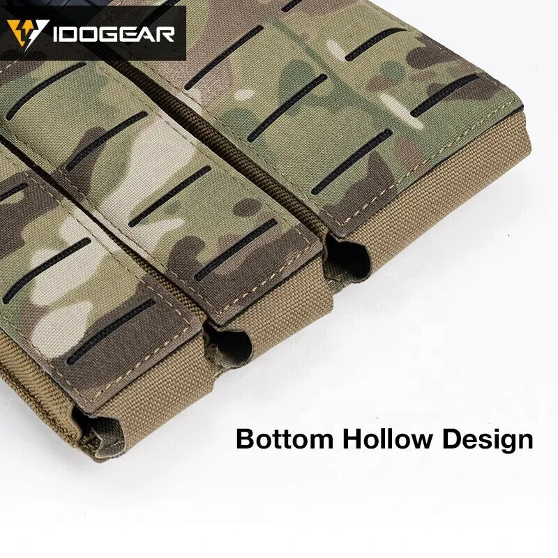 IDOGEAR Tactical Triple Mag Pouch MOLLE, Fits 5.56 & 9mm Magazines, Multi-Color - Image 6