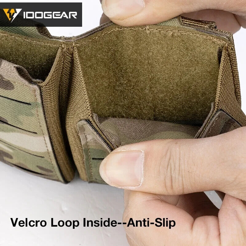 IDOGEAR Tactical Triple Mag Pouch MOLLE, Fits 5.56 & 9mm Magazines, Multi-Color - Image 7