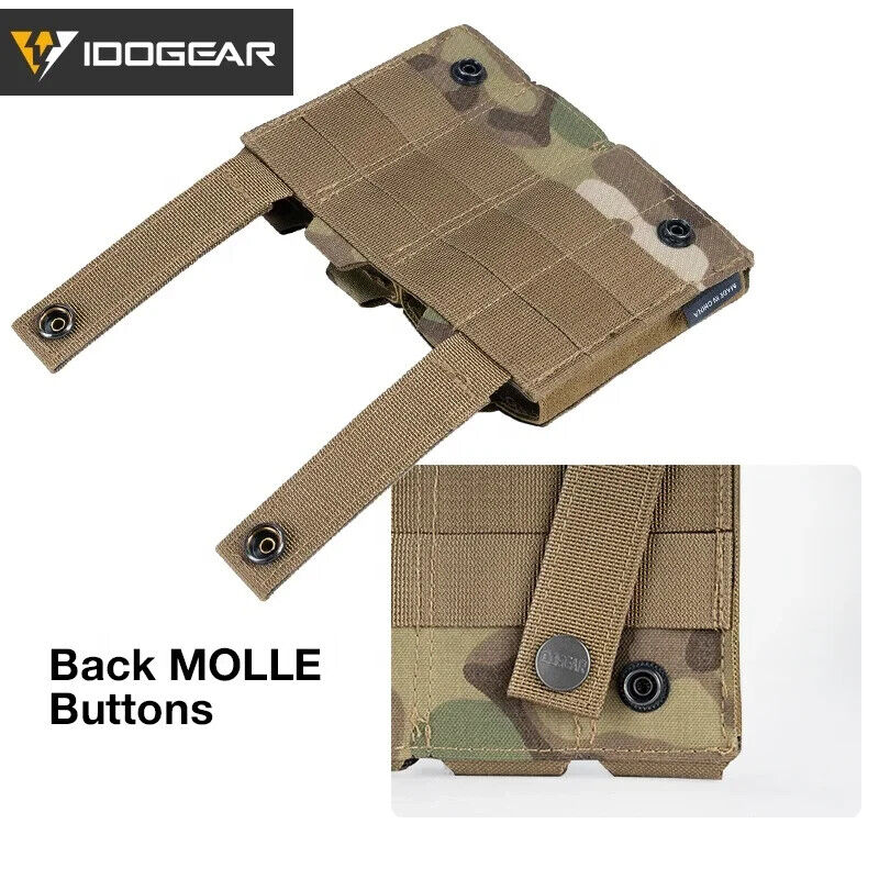 IDOGEAR Tactical Triple Mag Pouch MOLLE, Fits 5.56 & 9mm Magazines, Multi-Color - Image 9