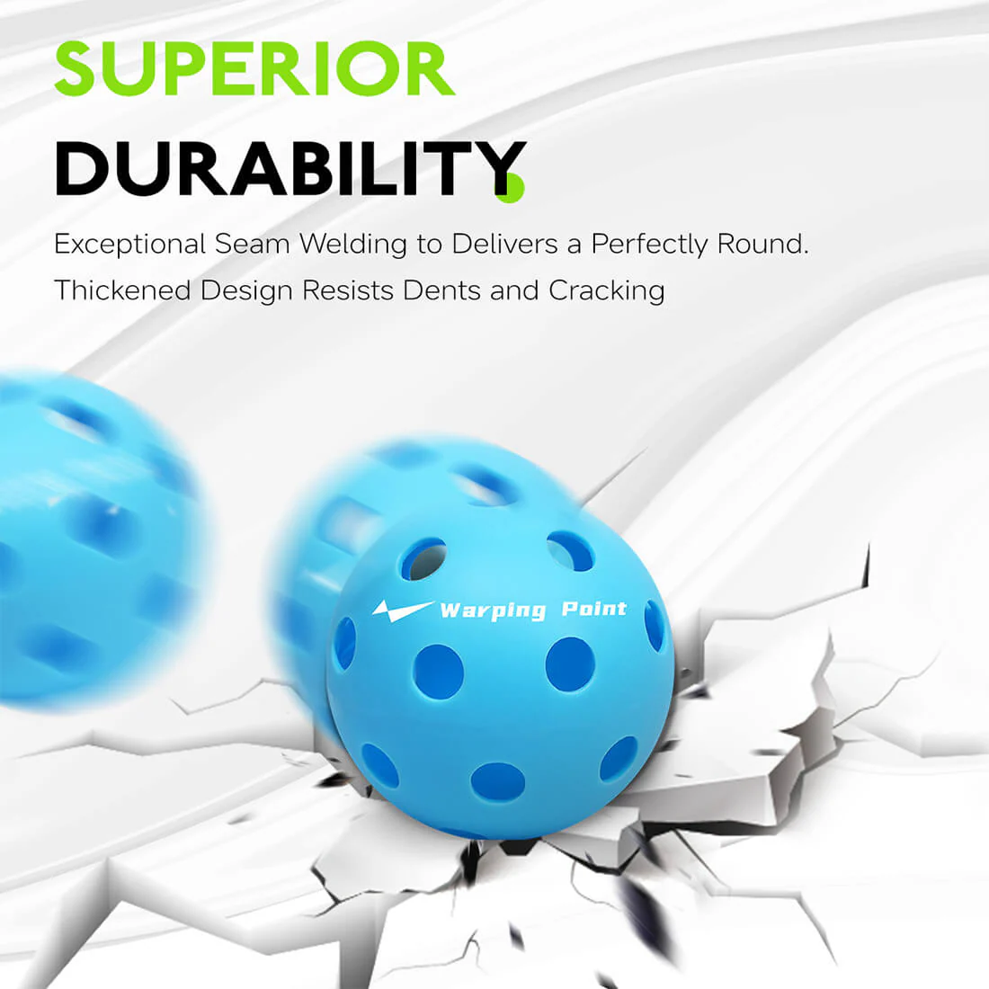 Warping Point Indoor Practice Pickleballs - Blue - Image 7