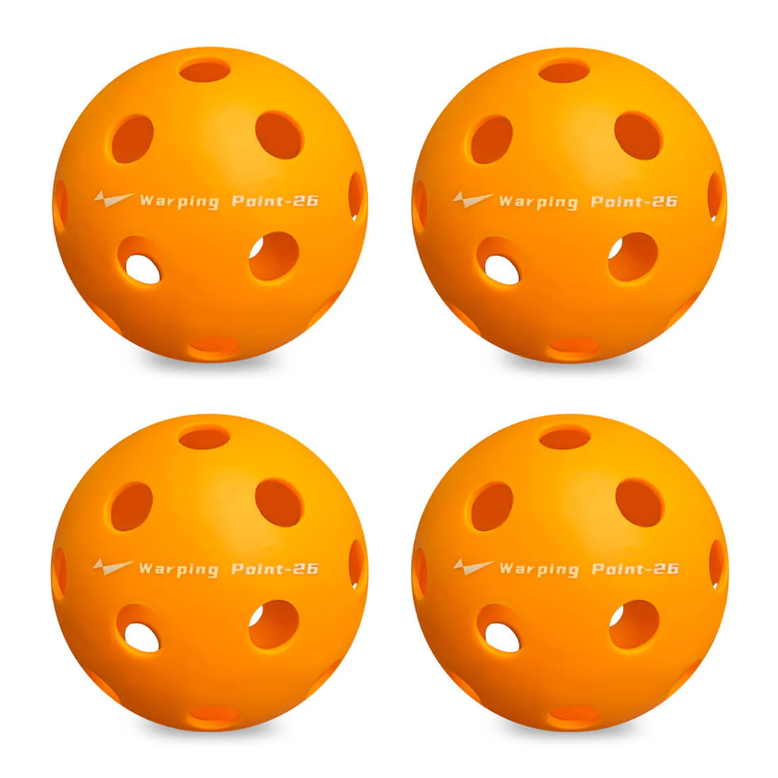 Warping Point Indoor Practice Pickleballs - Orange - Image 2