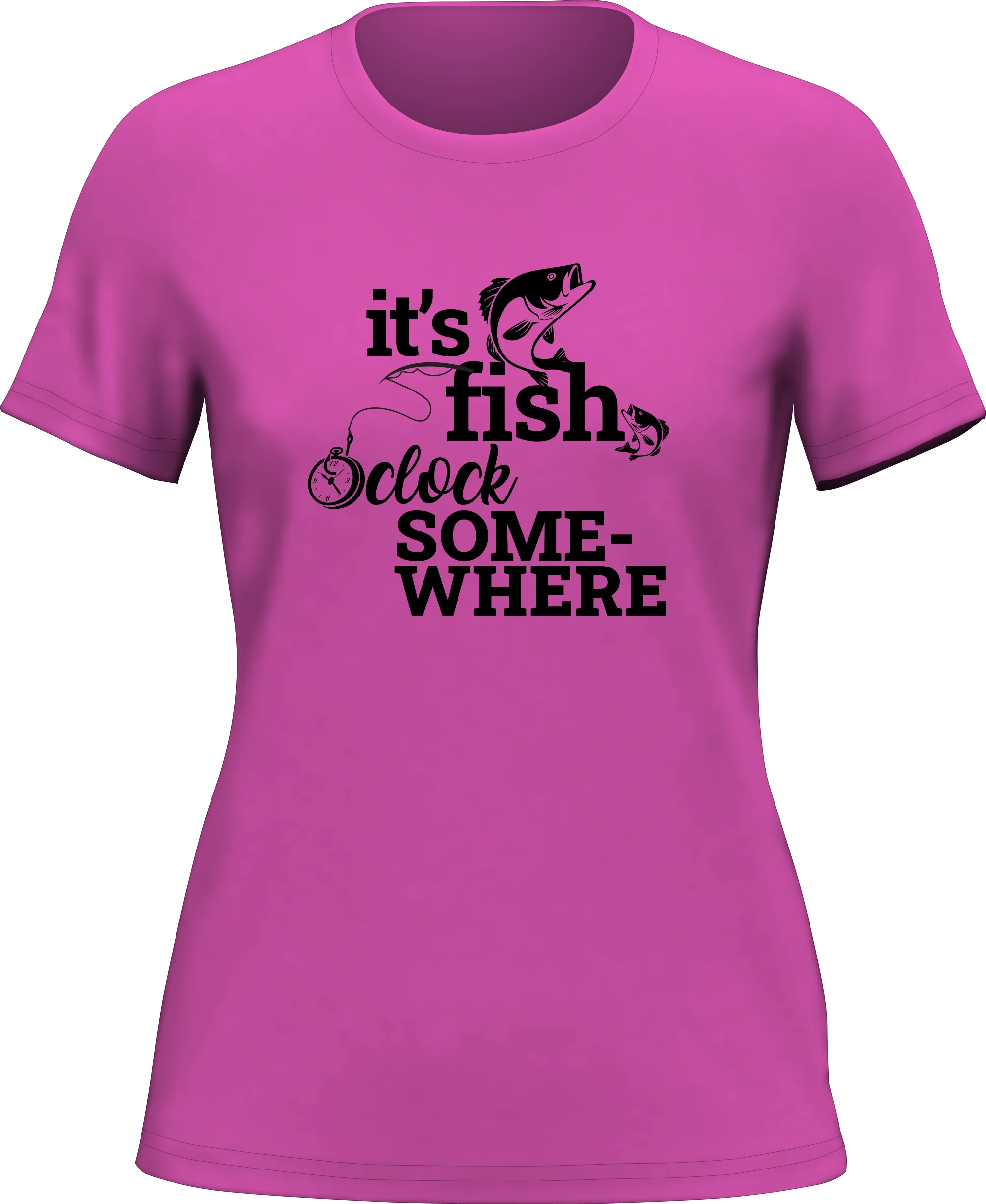 Outdoorzees Its Fishing O'clock T-Shirt for Women - Image 3