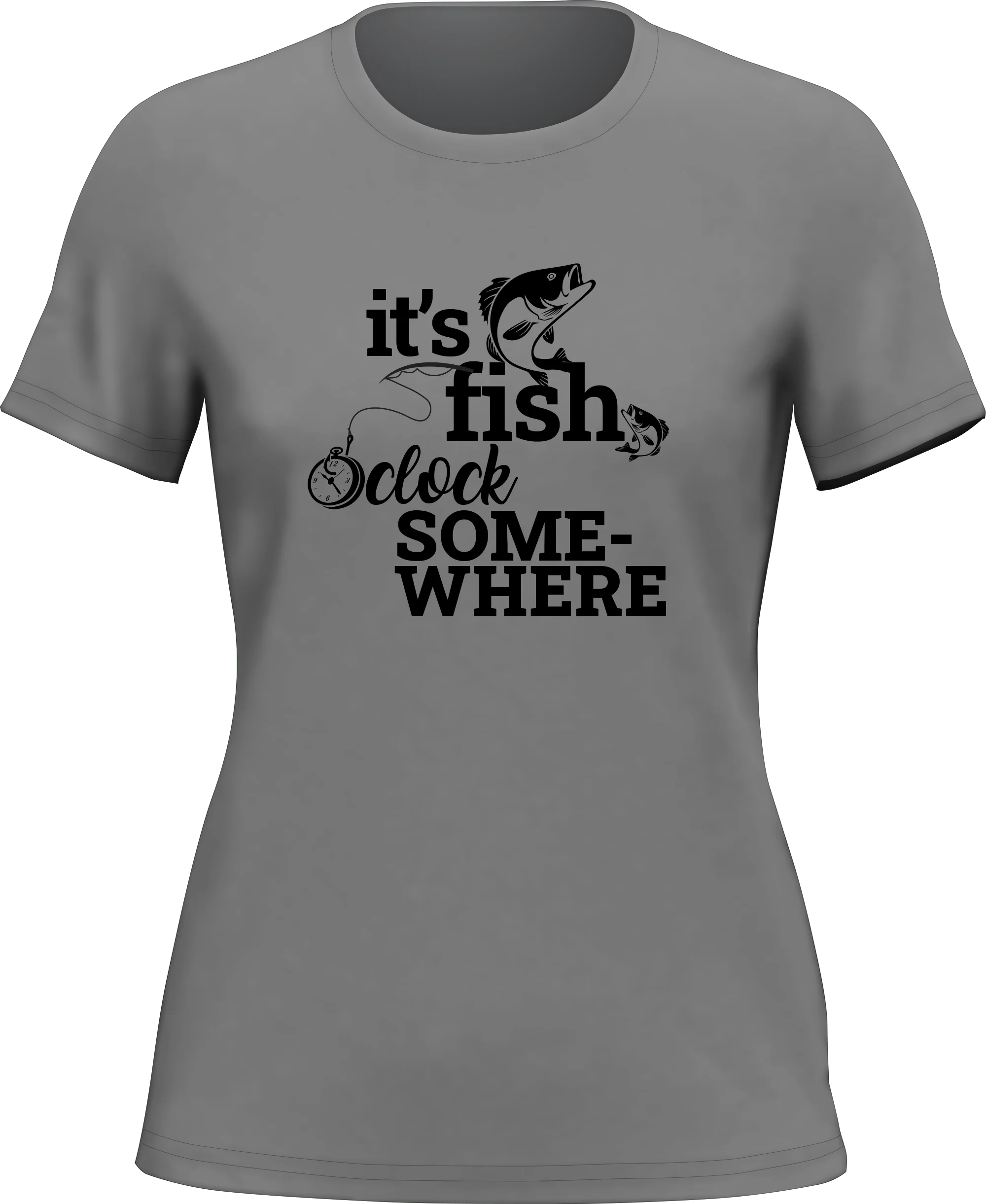 Outdoorzees Its Fishing O'clock T-Shirt for Women - Image 4