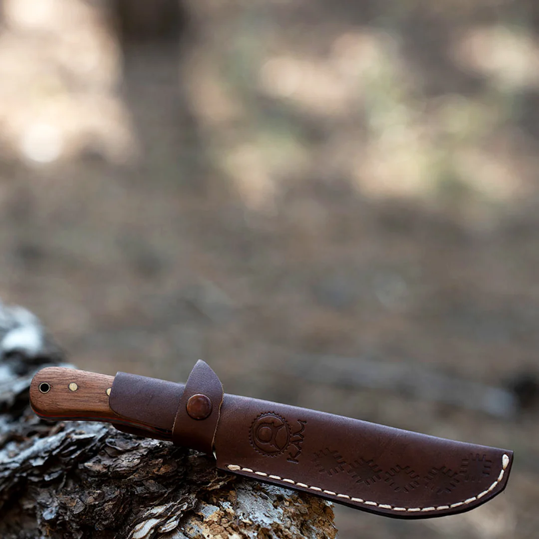 Kam Knife - A40 - Maun Wood Black and Brown Handle - Fixed Blade - Image 3