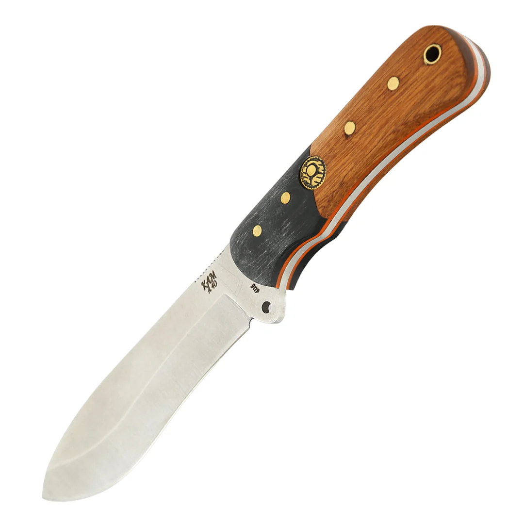 Kam Knife - A40 - Maun Wood Black and Brown Handle - Fixed Blade - Image 8